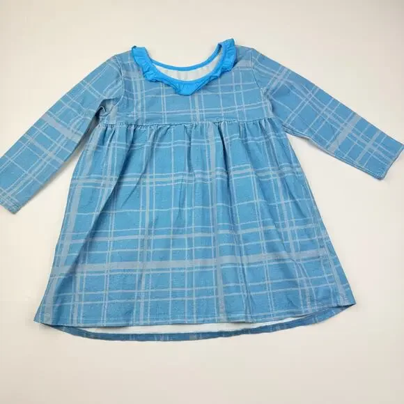 Elizabeth Cate Blue Grid Dress - Picture 5 of 5